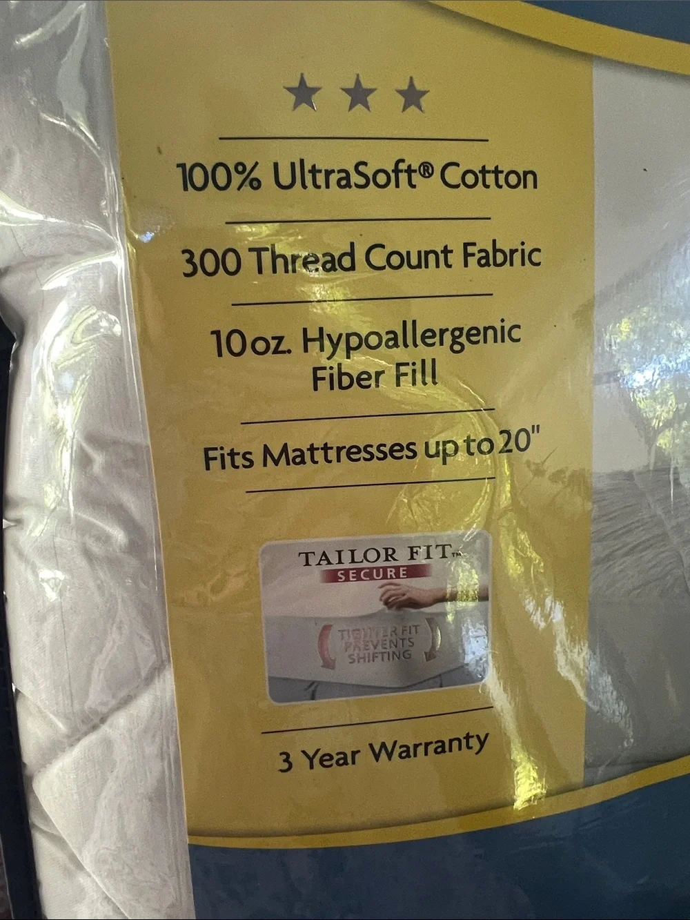 THERAPEDIC PureSleep Queen Ultrasoft Cotton Mattress Pad - White NIB
